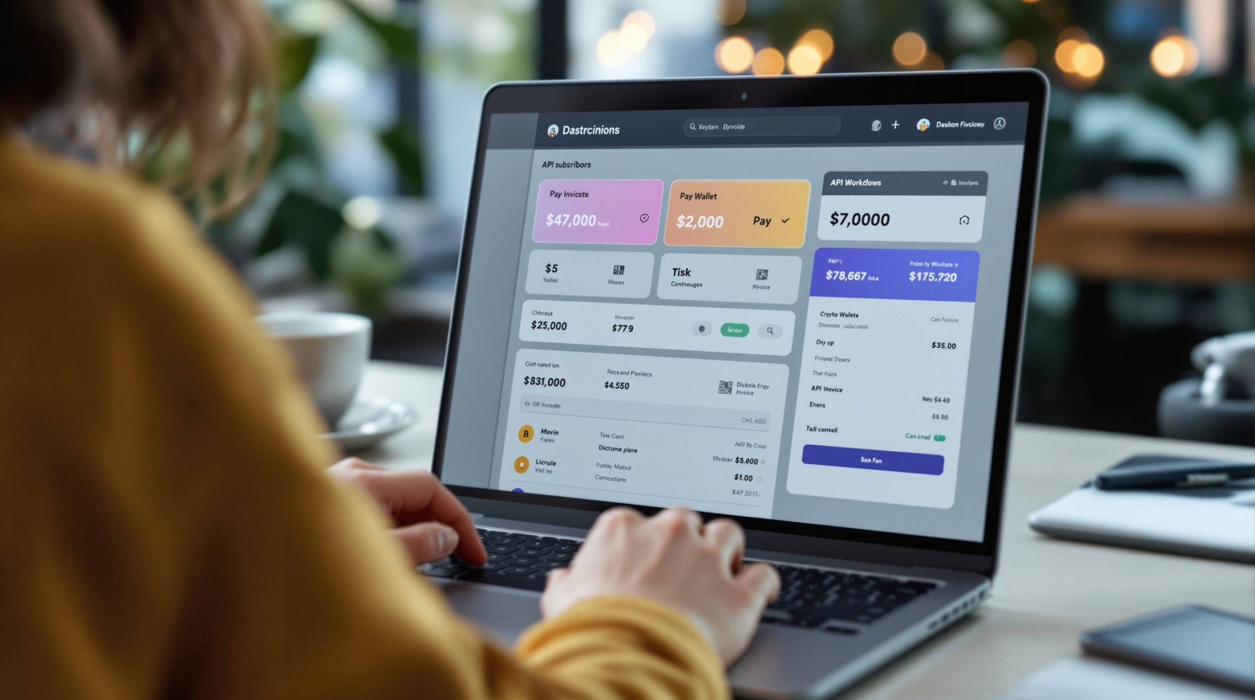 pay subscriptions in crypto API workflow