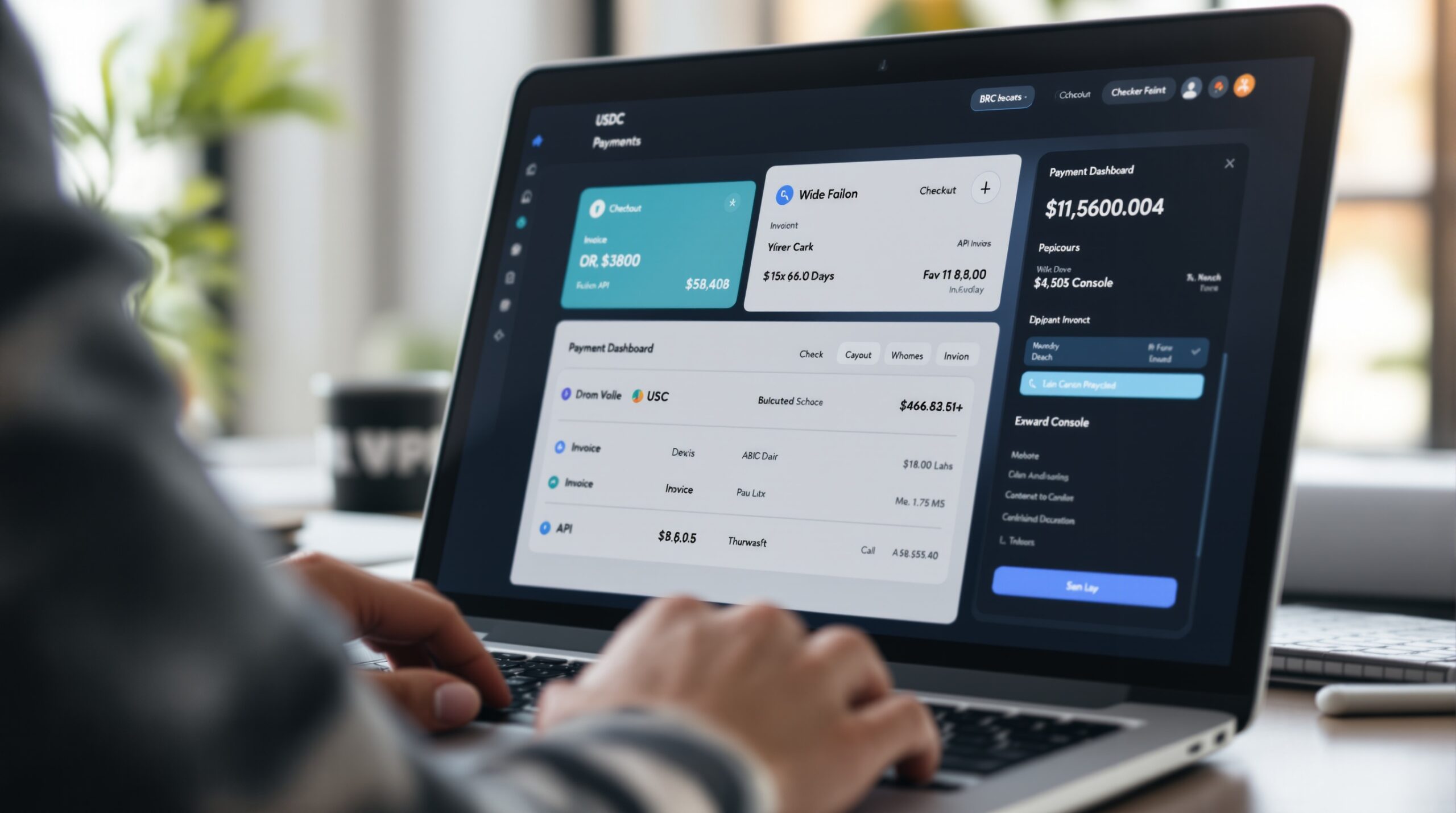 usdc payments dashboard