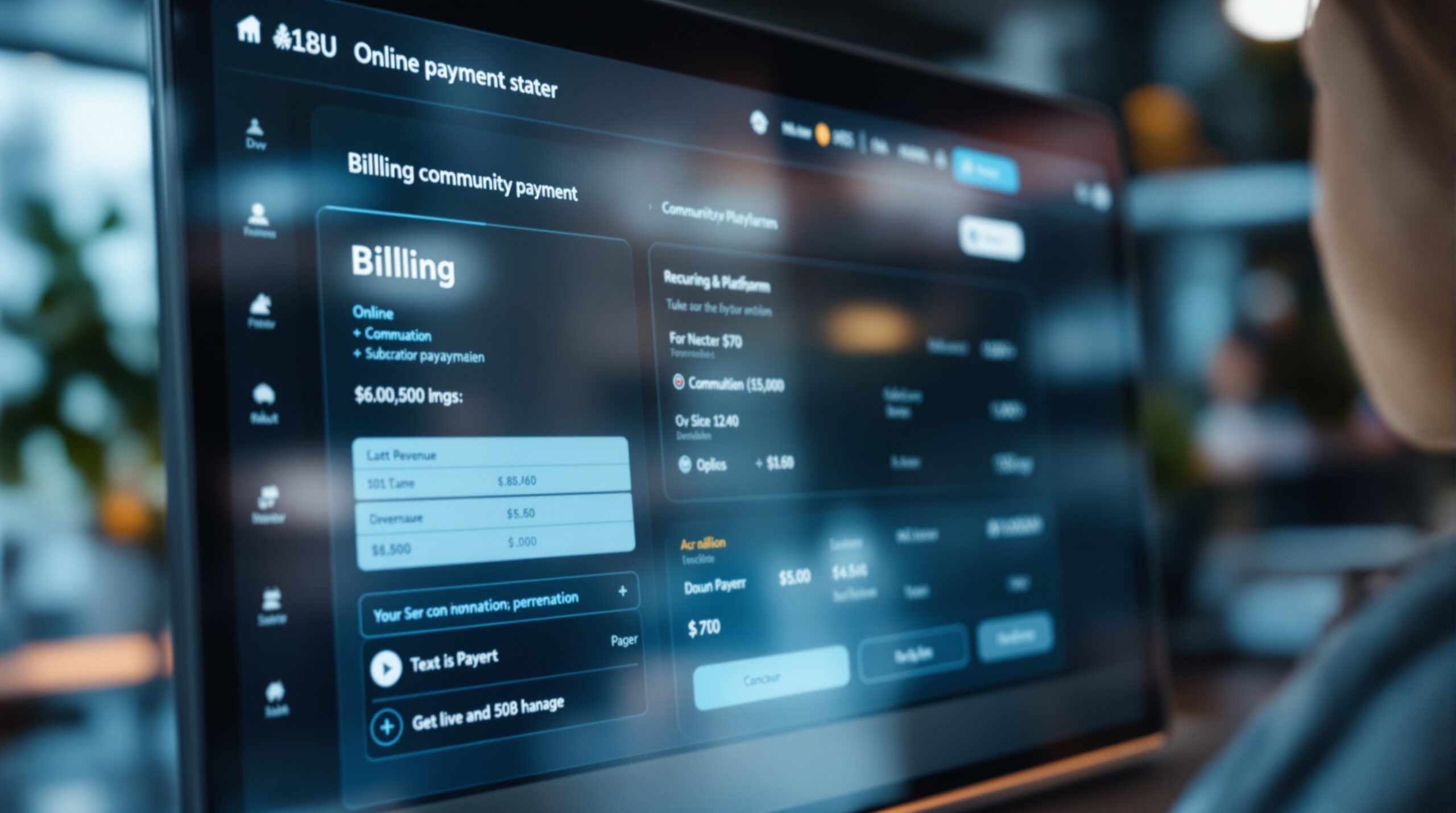 Online payment screen for community platform pricing
