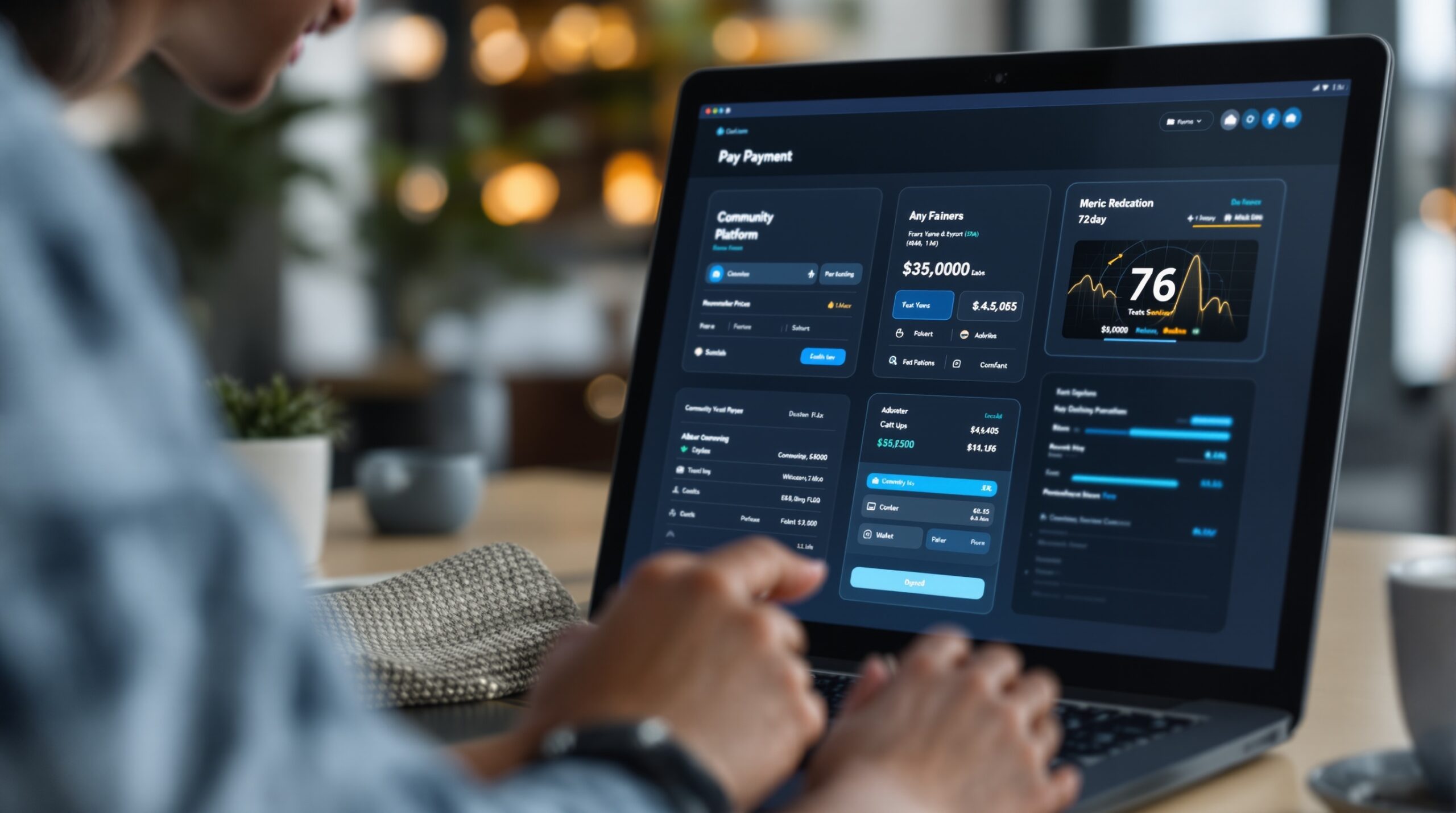 Online payment screen for community platform pricing