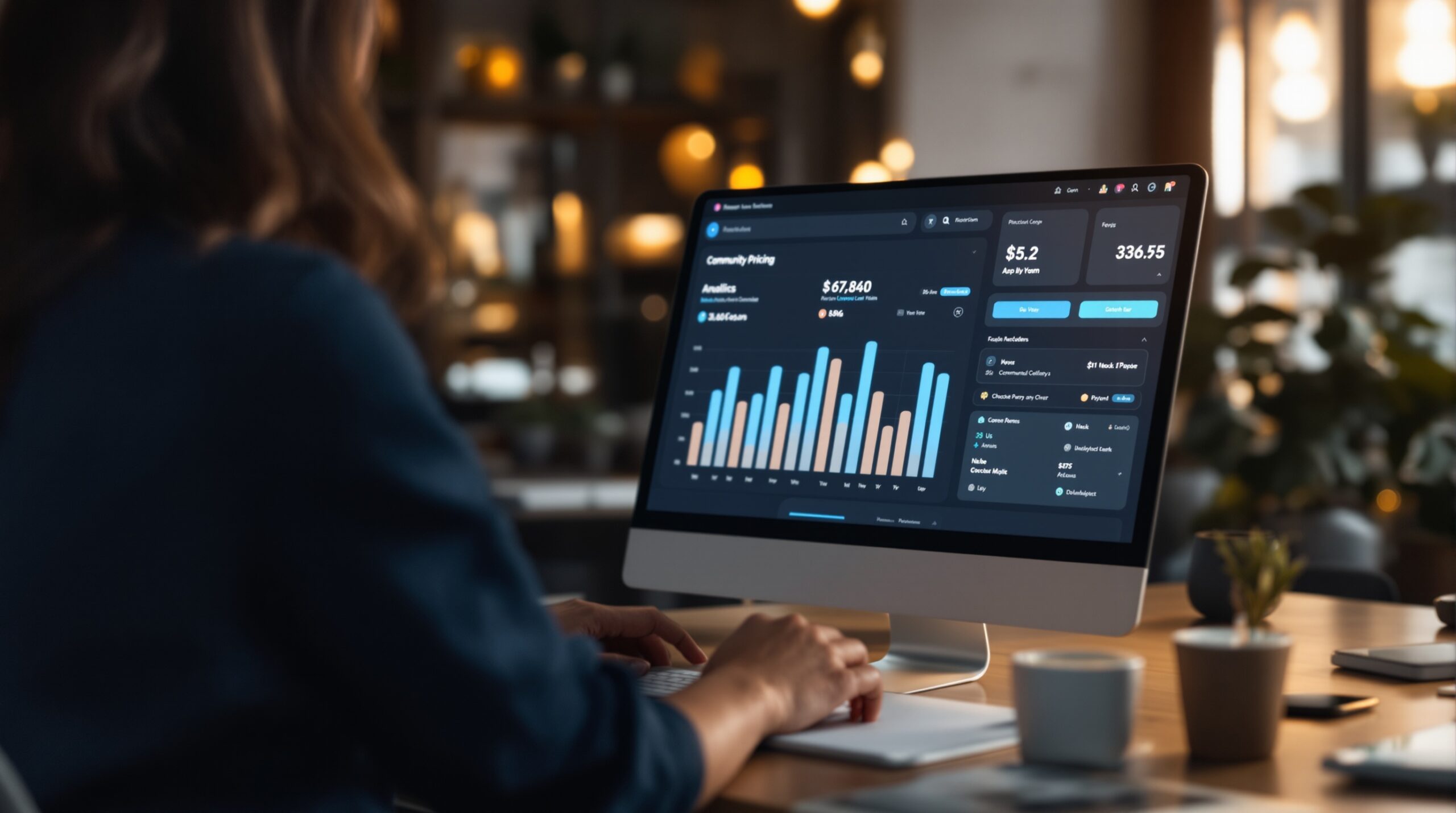 Community platform interface with member and content management tools