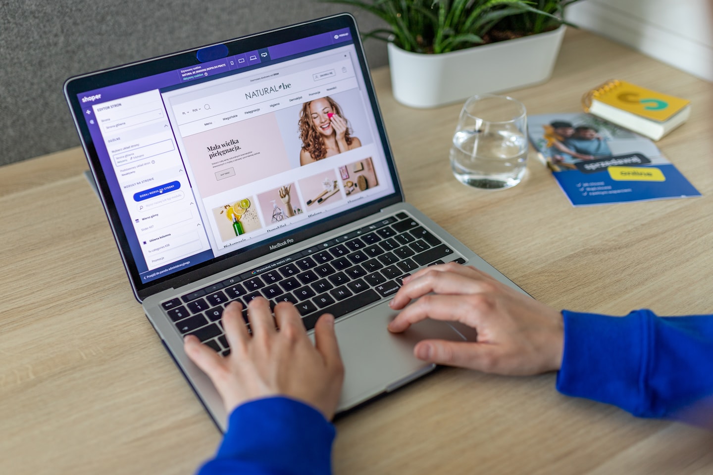 Online store workspace illustrating USDC on Base for ecommerce payments