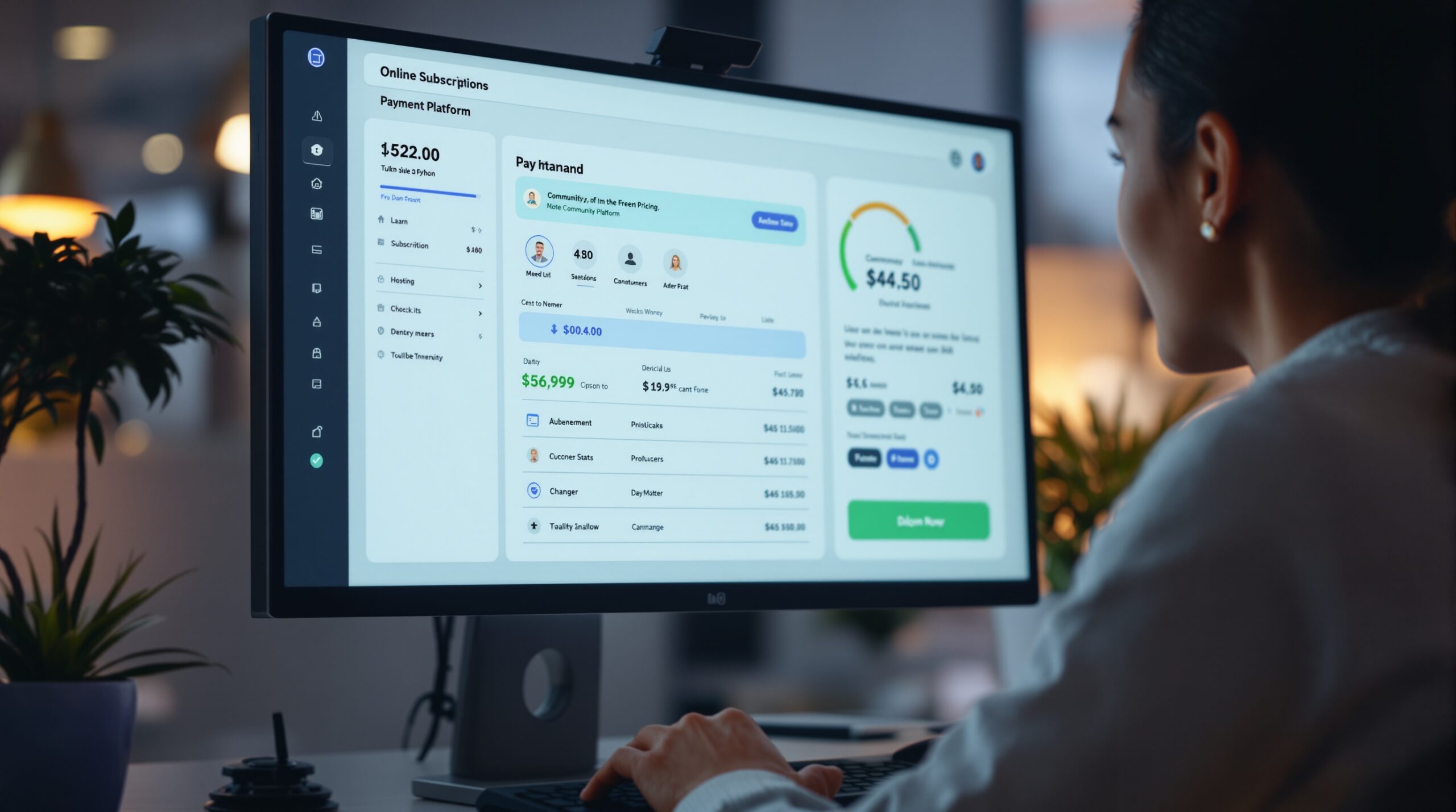 Community platform interface with member and content management tools