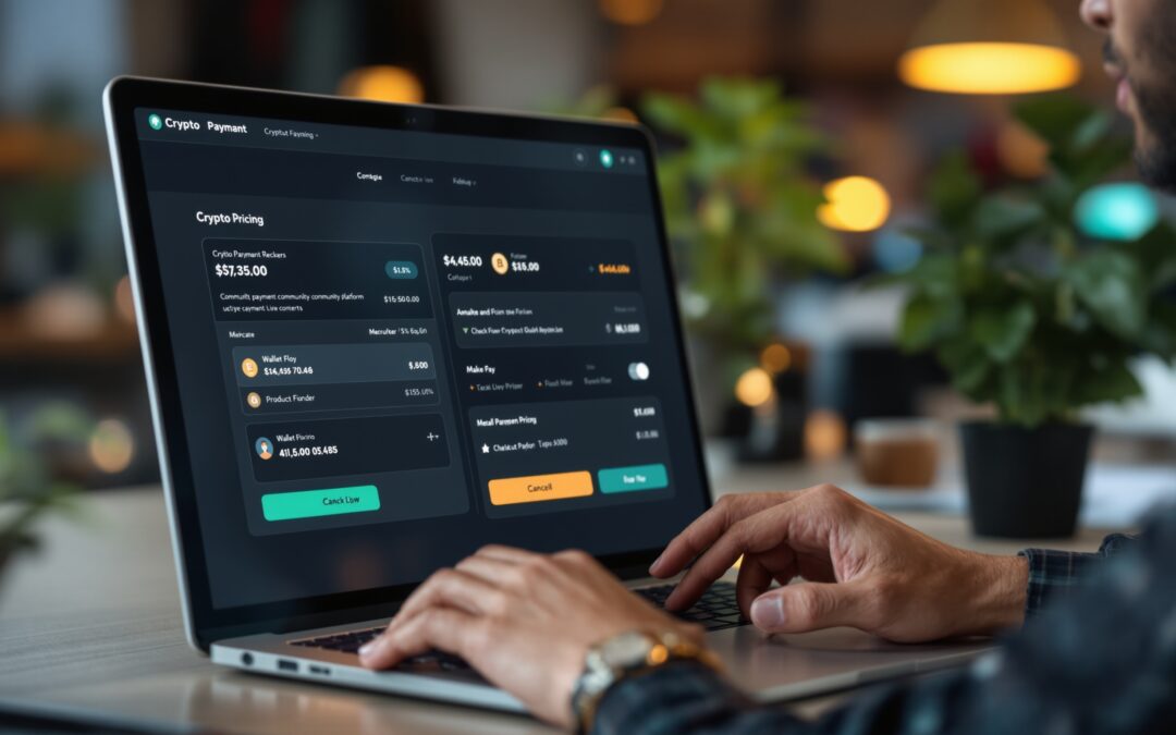 Online payment screen for community platform pricing