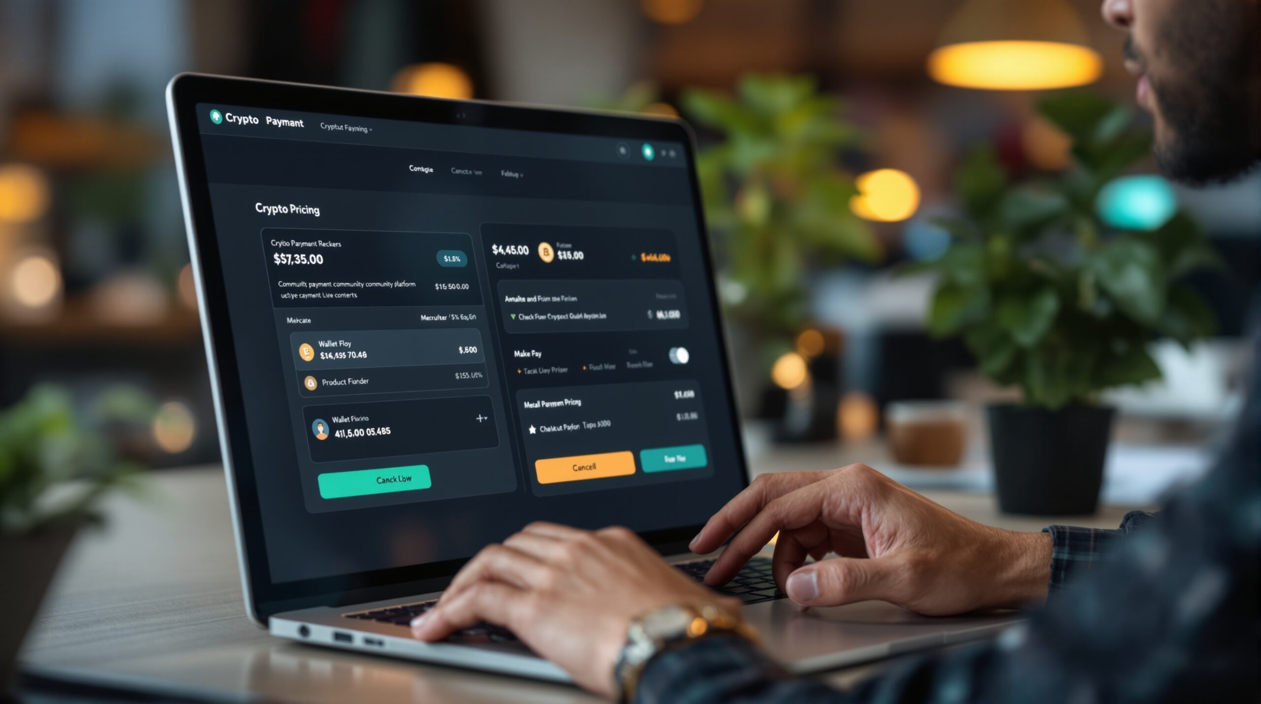 Online payment screen for community platform pricing