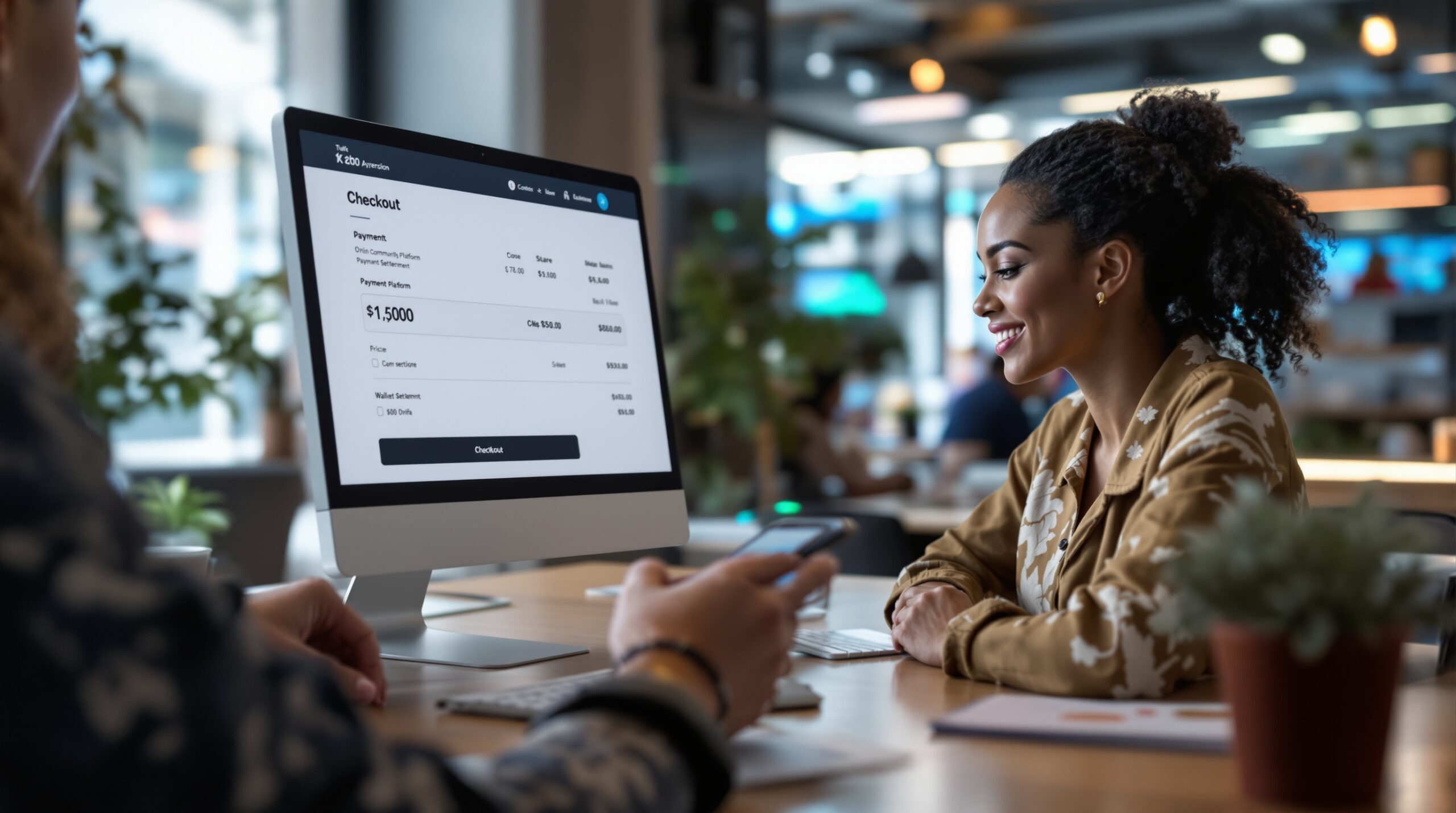 Online payment screen for community platform pricing