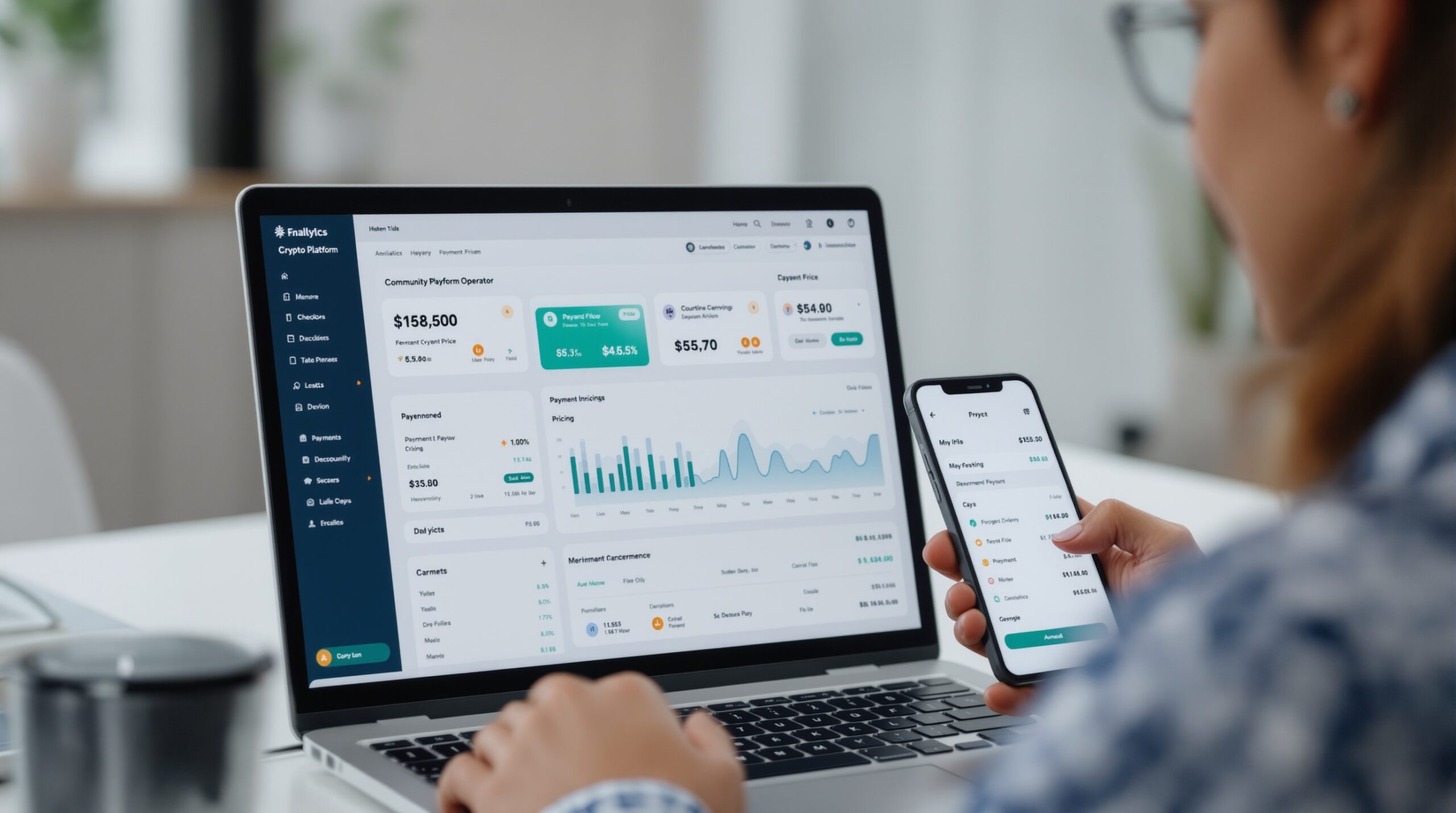 Community platform interface with member and content management tools