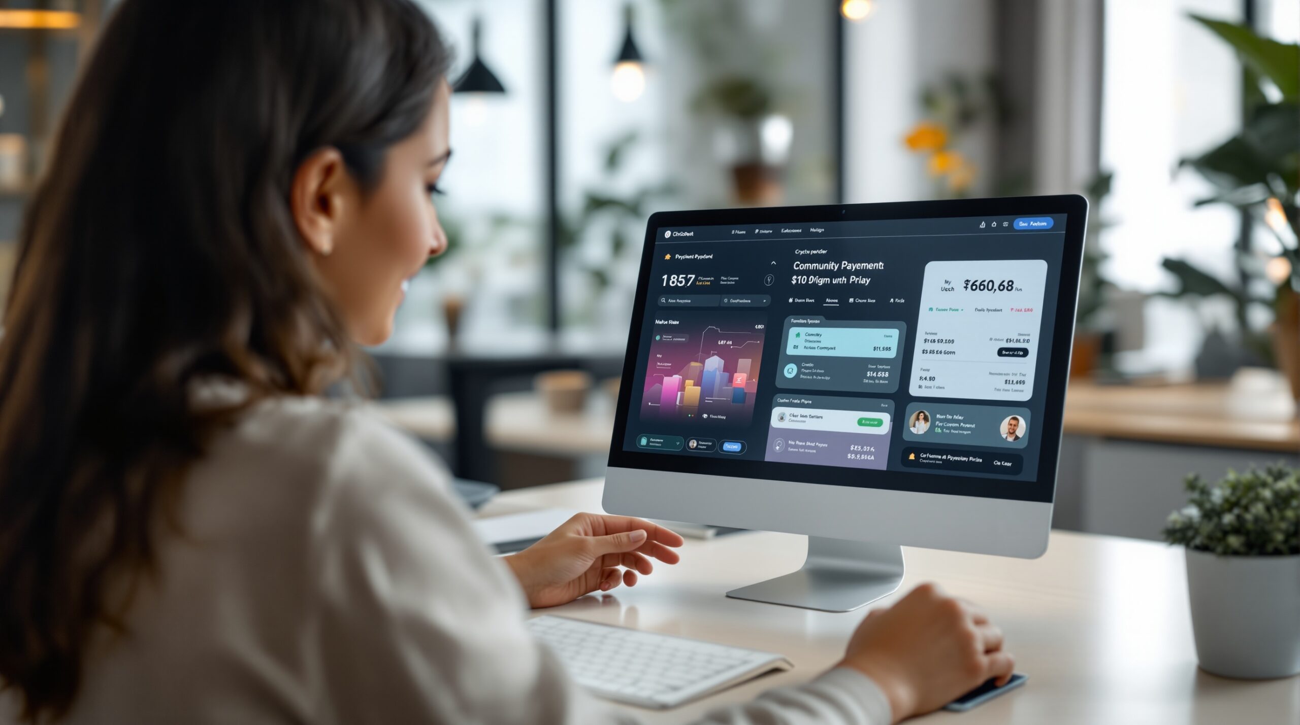 Online payment screen for community platform pricing