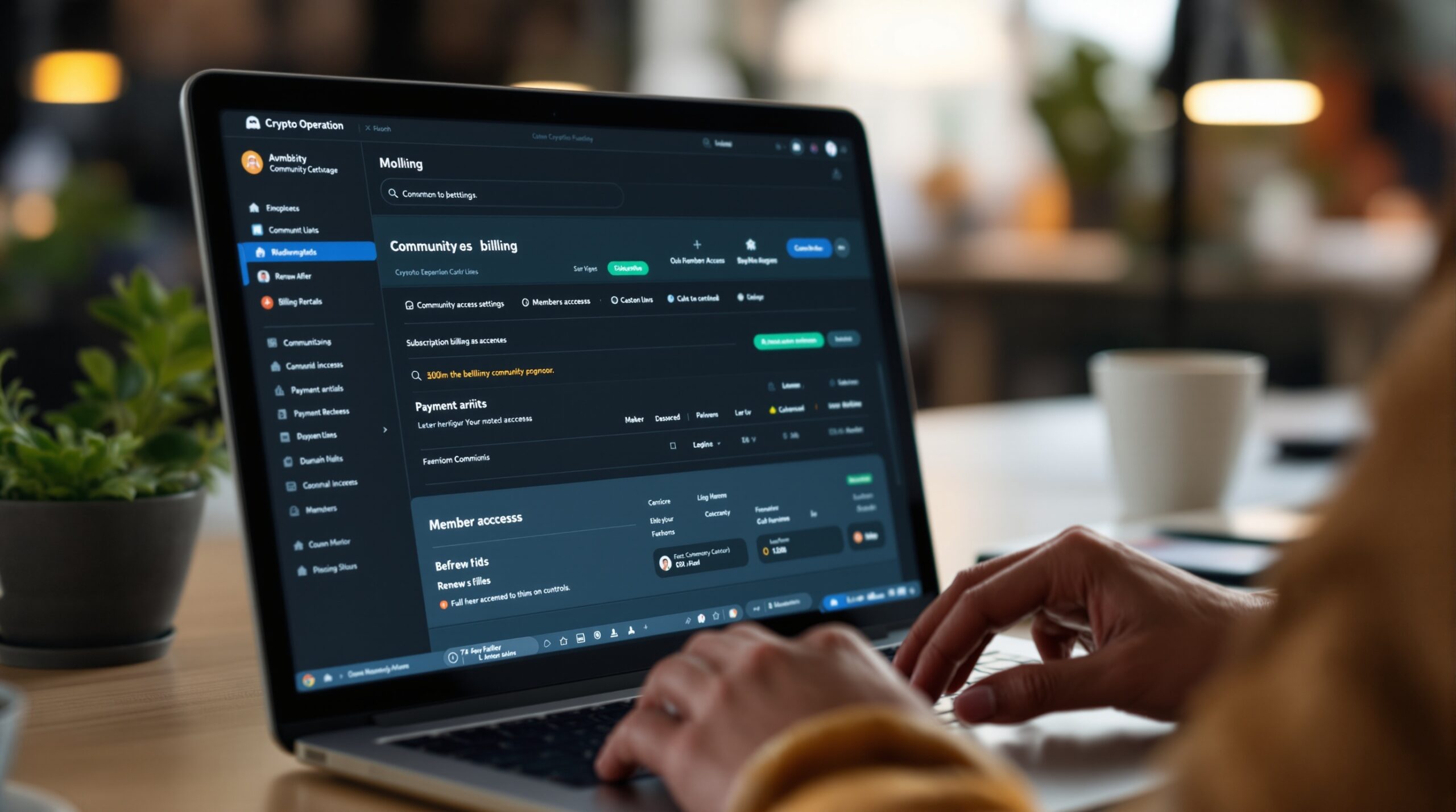 Online payment screen for community platform pricing