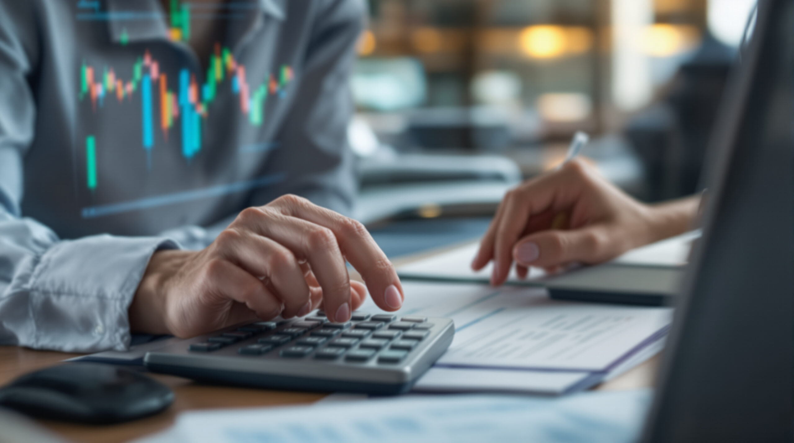 Finance operator calculating a partial USDC subscription refund