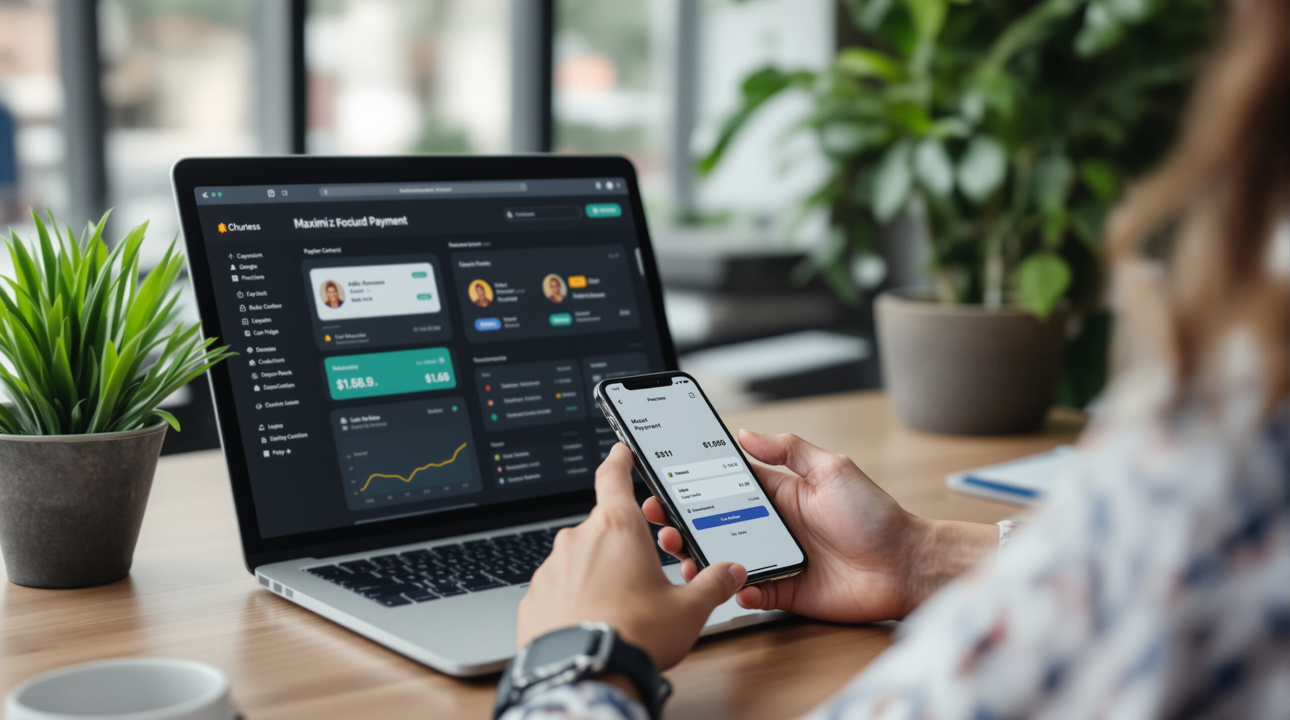 Online payment and subscription management screen