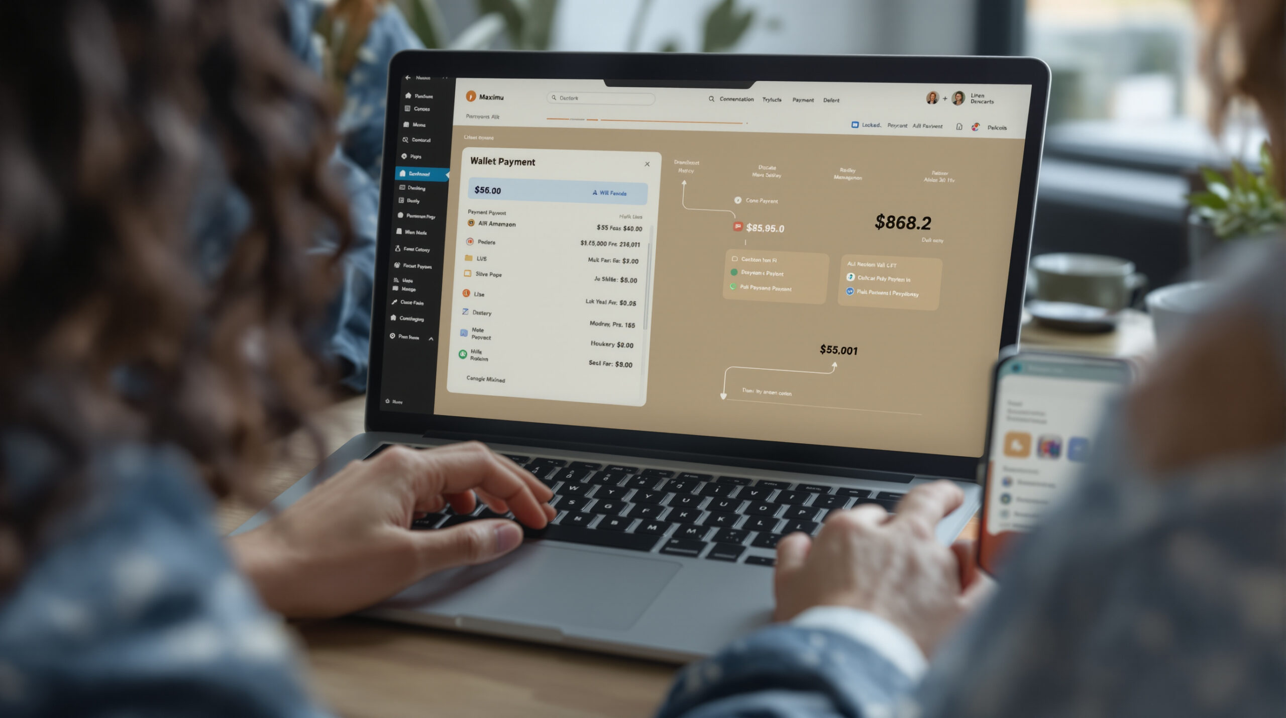 Online payment and subscription management screen