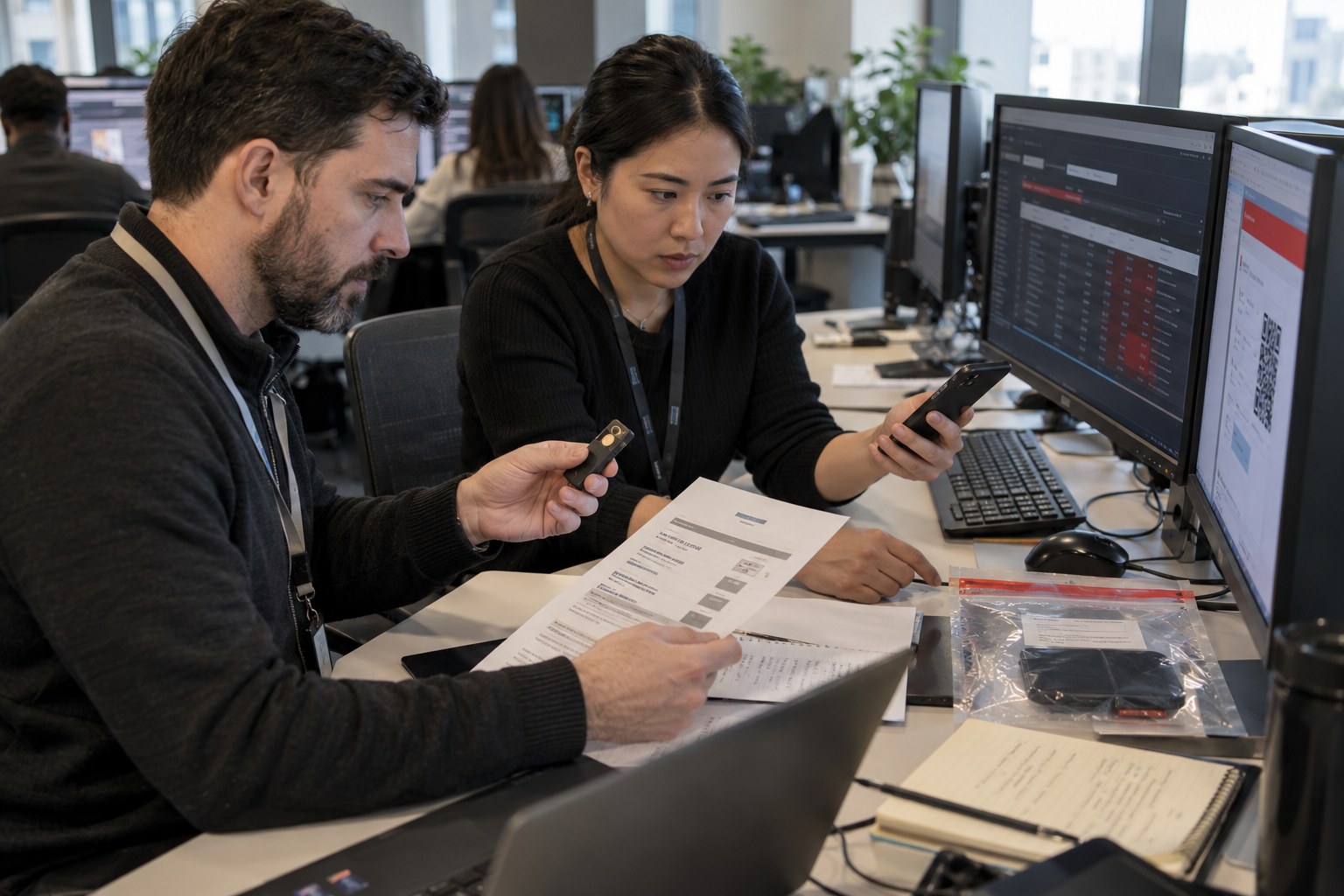 Security team conducting a crypto billing incident drill