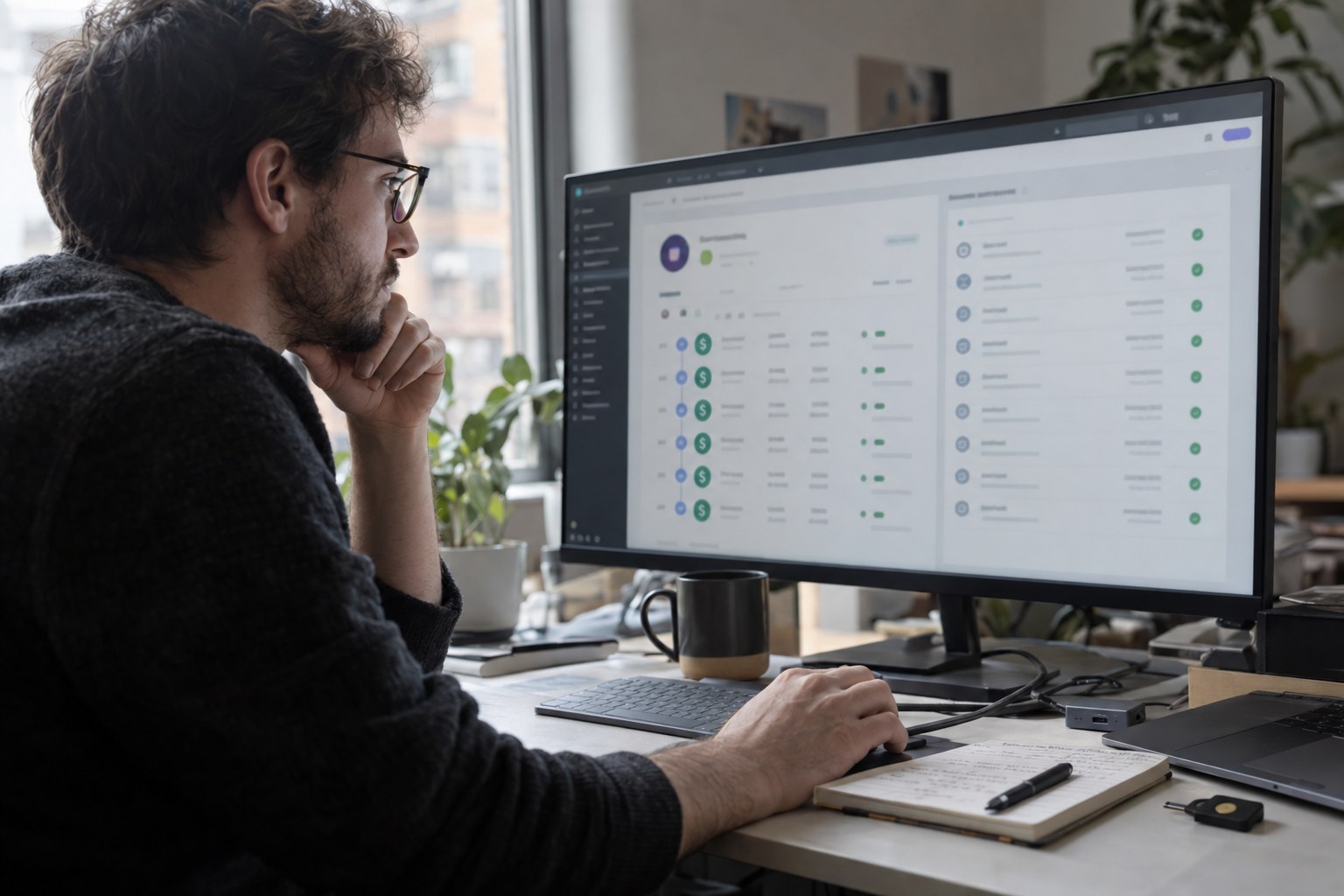 Online payment and subscription management screen