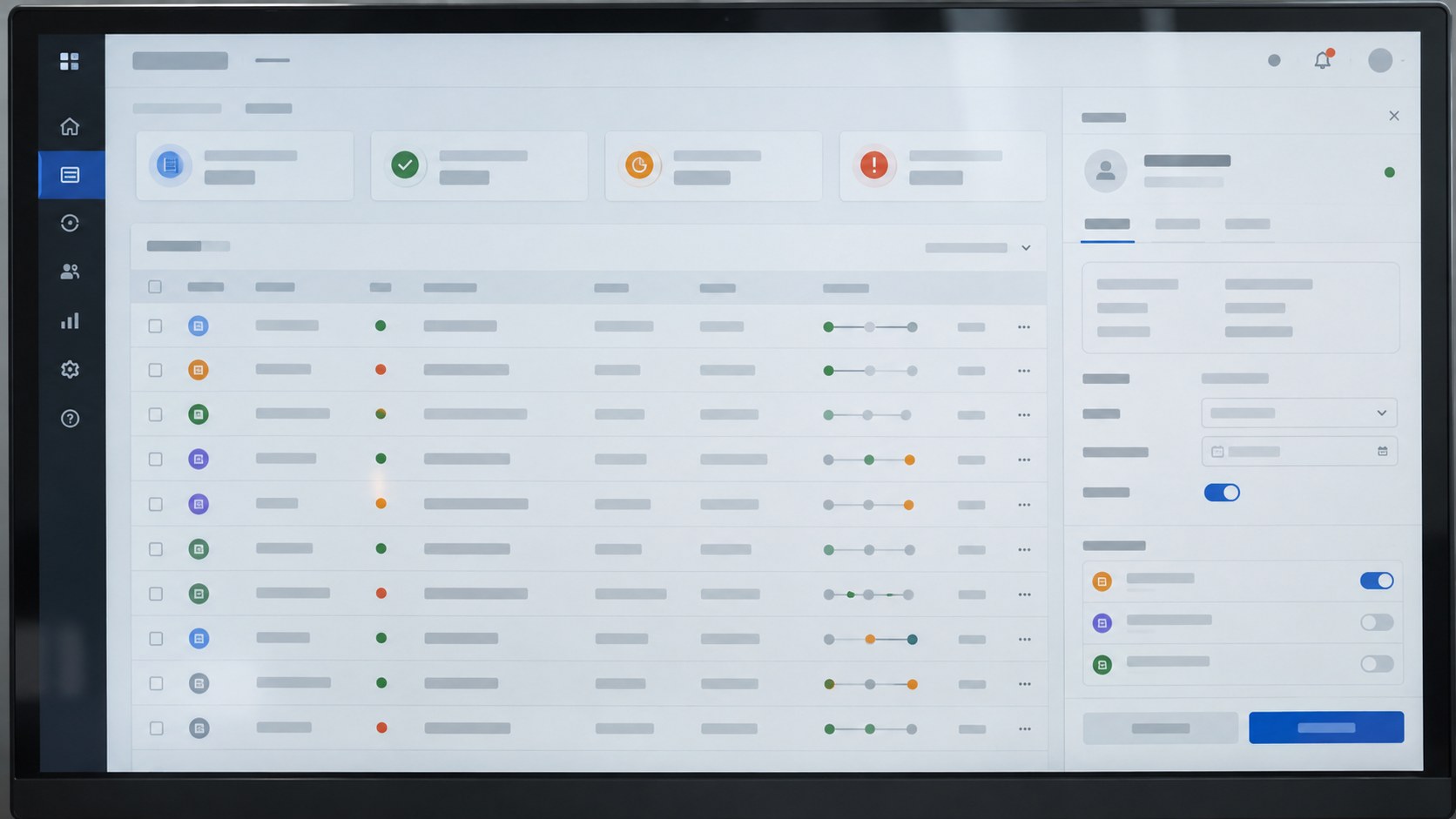 Online payment and subscription management screen