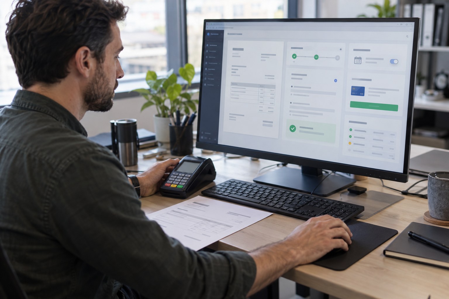 Online payment and subscription management screen