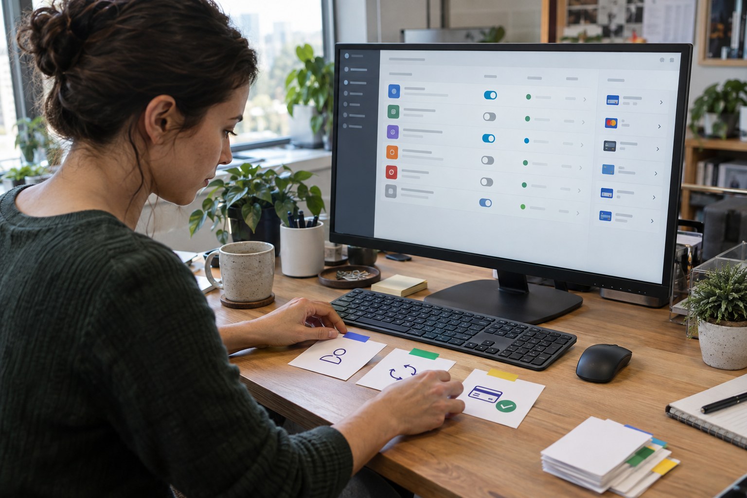 Online payment and subscription management screen