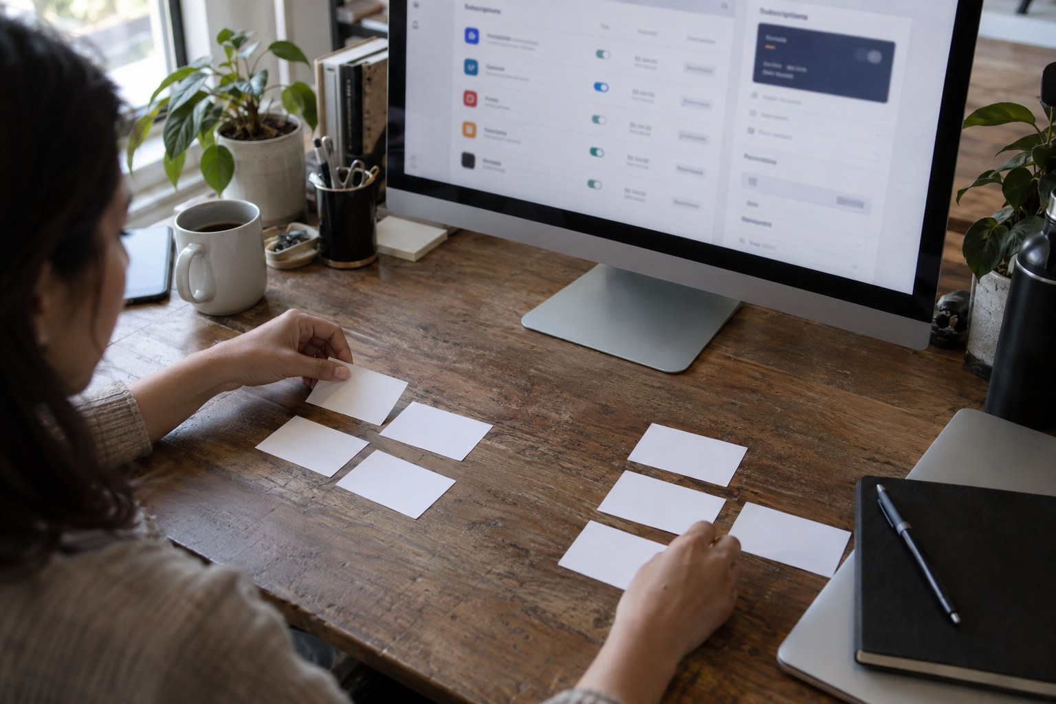 Online payment and subscription management screen