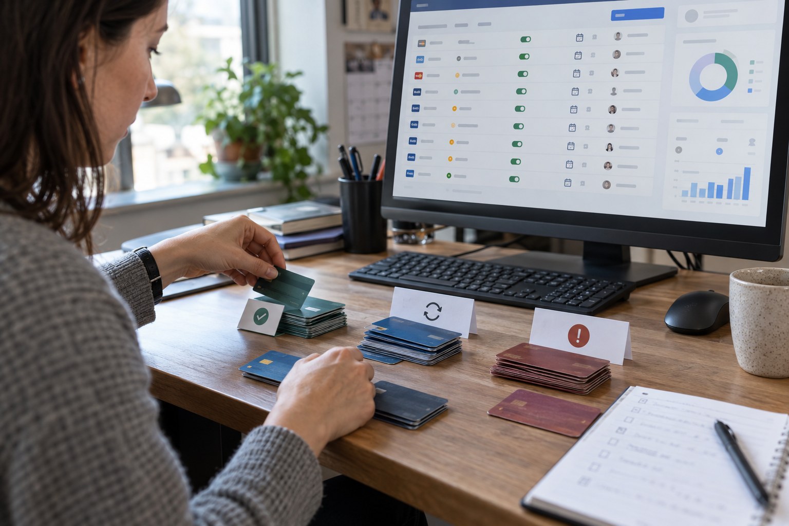 Online payment and subscription management screen