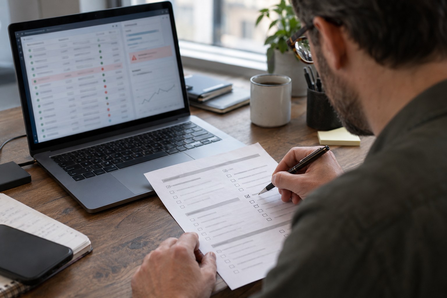 Incident lead marking a crypto billing response checklist